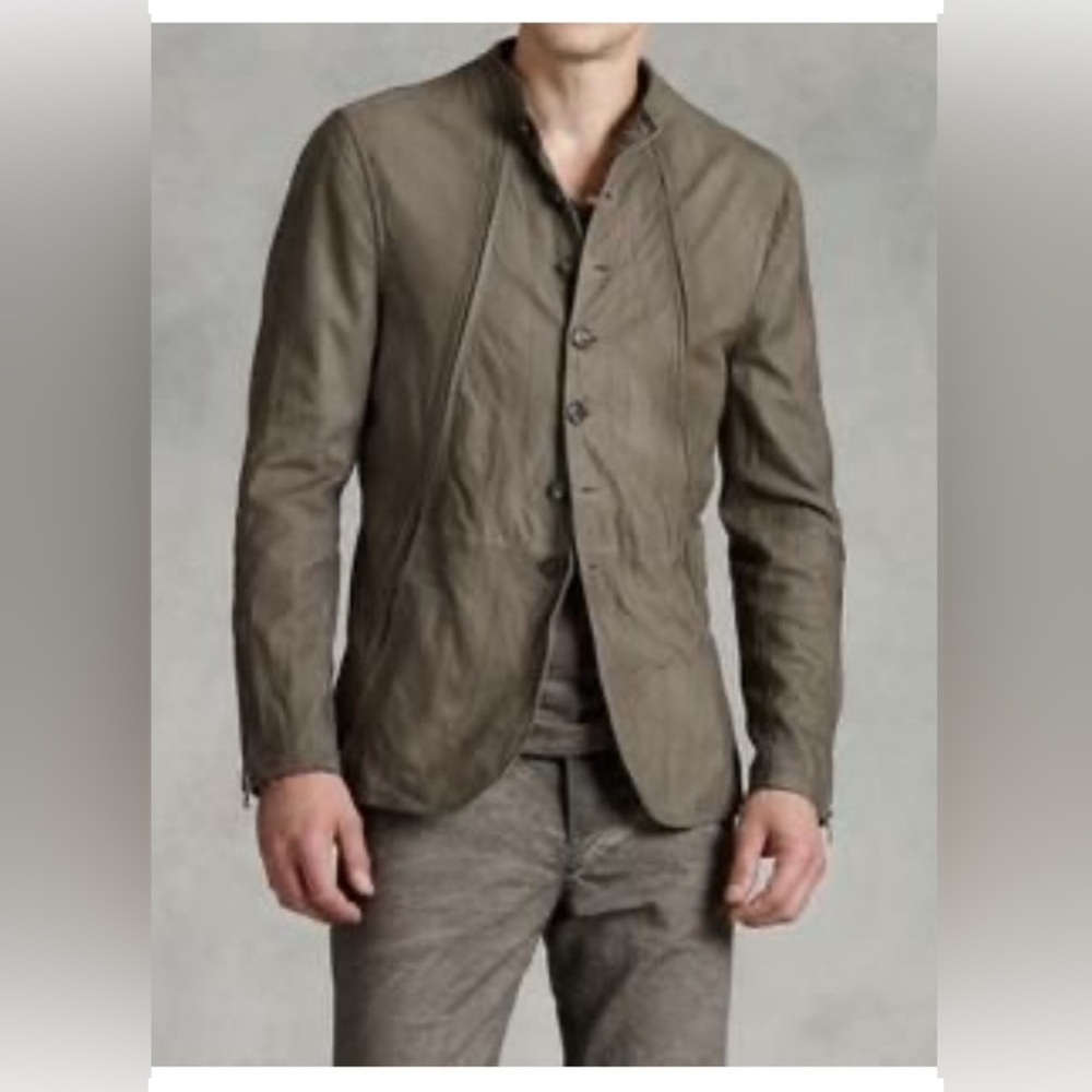 John Varvatos Goat Suede Multibutton Jacket. Size EU 50 USA 40